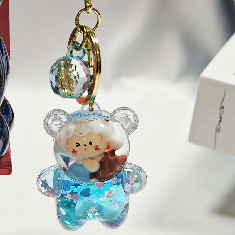 Porte-clés liquide ours violent
